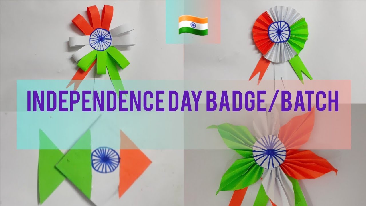 Independence day Badge/Batch making/4 Types Badge making at home 