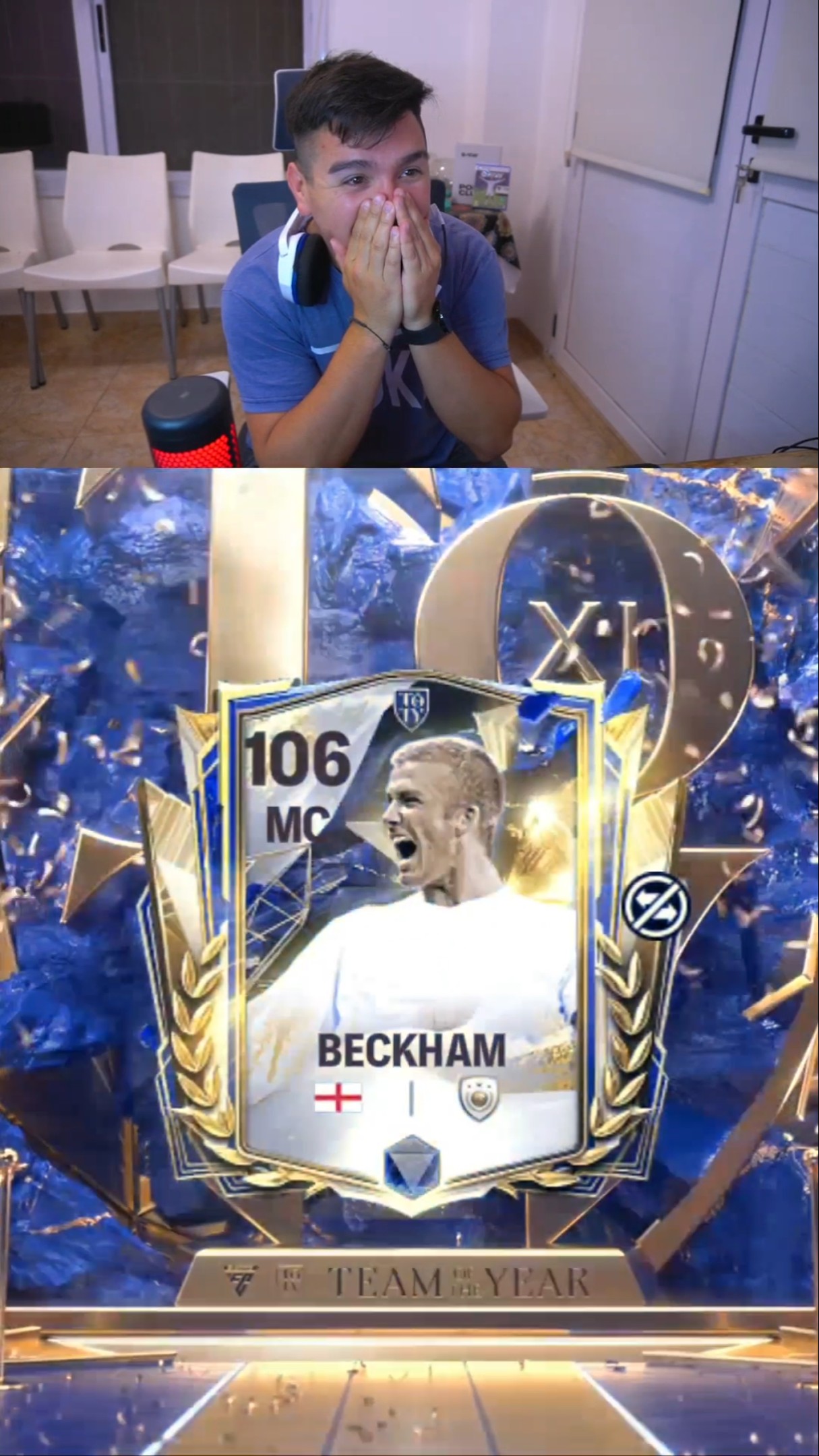 Mi primer #TOTY en el evento #Teamoftheyear del #FcMobile #Beckham #RealMadrid #Grl #PackOpening