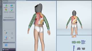Lectra Modaris 3D cad pattern fitting📱Pattern Kids Hoody jacket screenshot 2