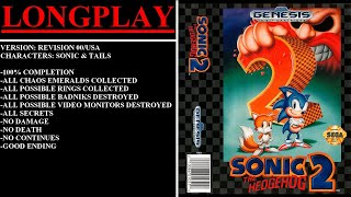 Sonic the Hedgehog 2 [Rev 00/USA] (Sega Genesis) - (Longplay - Sonic &amp; Tails | 100% Completion)