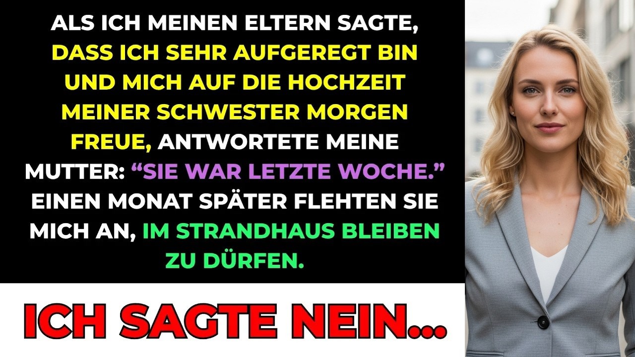 Ich Sagte Mutter, Ich Freue Mich Auf Die Hochzeit Meiner Schwester  Sie Sagte, Sie War Letzte Wo