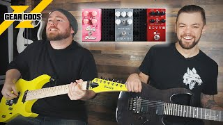 3 Modern Distortion Pedals Compared With Trent Hafdahl From AFTER THE BURIAL | GEAR GODS