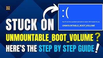 How To Fix Unmountable Boot Volume Error  In Windows ?
