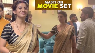 Masti On Film Set | अक्षरा सिंह अपने फिल्म के शूटिंग पे मस्ती करते हुए । Akshara Singh Vlog