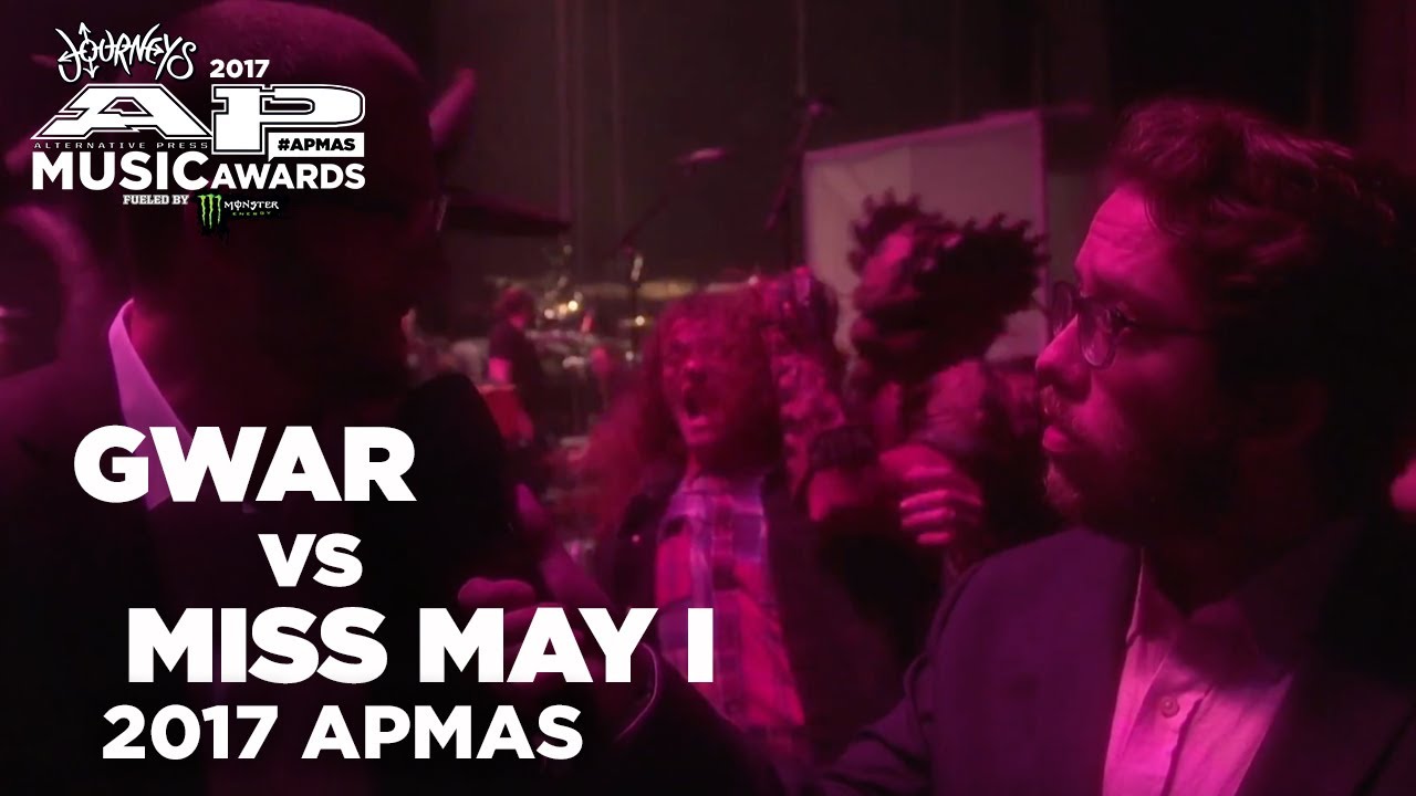 guarana GWAR vs MISS MAY I at the 2017 APMAs — a throwdown for the ages