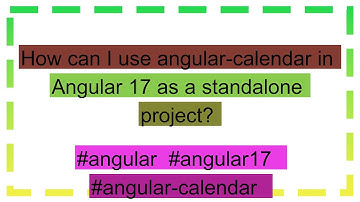 How can I use angular-calendar in Angular 17 as a standalone project?