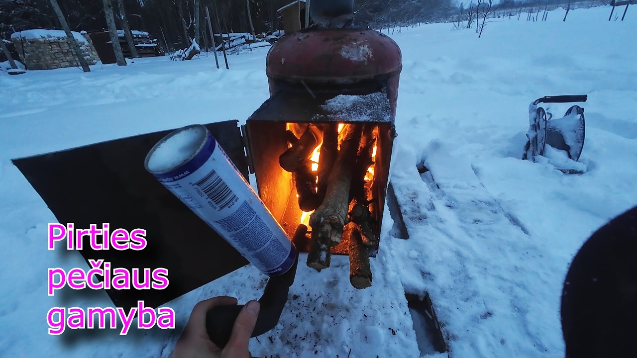 Sausio 27/Šiukšlyno perliukai už 3e dvi bulgarkės/ Pirties pečius turi kaminą/ Pirmas užkurimas