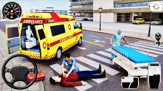 Ambulance Driving City Rescue Simulator 3d 2025 - 911 Us Emargency Ambulance Game - Android Gameplay screenshot 4