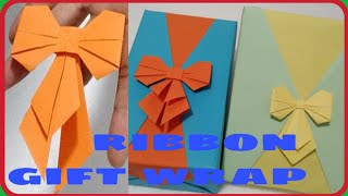 GIFT WRAPPING IDEAS/ORIGAMI PAPER RIBBON BOW DECORATION