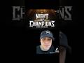 Should #wwe relocate and reschedule Night of Champions?