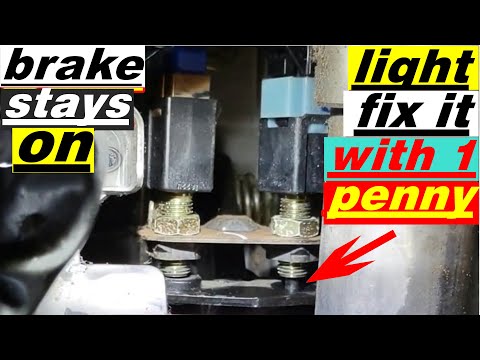 nissan pathfinder frontier brake lights stay on wont turn off how to fix it with only 1 penny