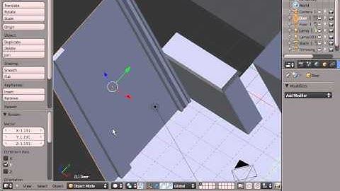 Blender 2.5 Tutorial: Modeling the Hallway Scene