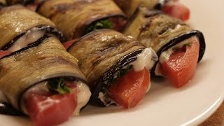 Homemade Grilled eggplant roll-ups ♡ English subtitles