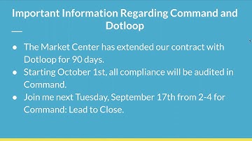 Dotloop and Command Update for MC 369