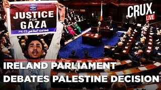 Palestine Flag Flies At Irish Parliament As MPs Debate Ireland Govt's Move To Recognise Palestine