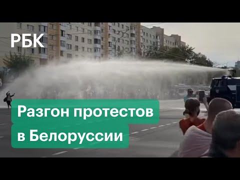 Водометы и стрельба: ОМОН разогнал протестующих в Минске, Бресте и Витебске. Протесты в Белоруссии