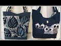 very stylish handmade jeans handbag and grocery bag latest collection👖👜