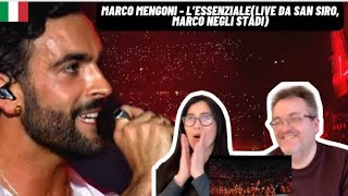 Marco Mengoni - L’Essenziale (Live da San Siro, Marco Negli Stadi) | 🇩🇰 REACTION