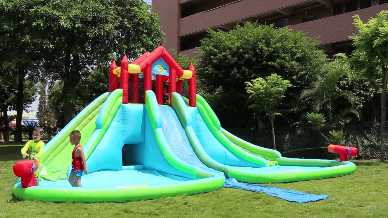happy hop inflatable water slide