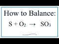 Balancing Chemical Equations