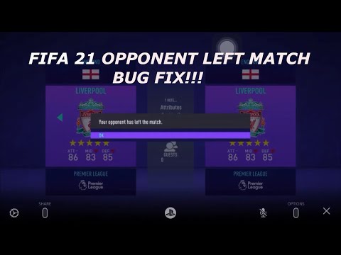 FIFA 21 ONLINE FRIENDLIES NOT WORKING || OPPONENT LEFT THE MATCH || BUG FIX |PROBLEM SOLVED