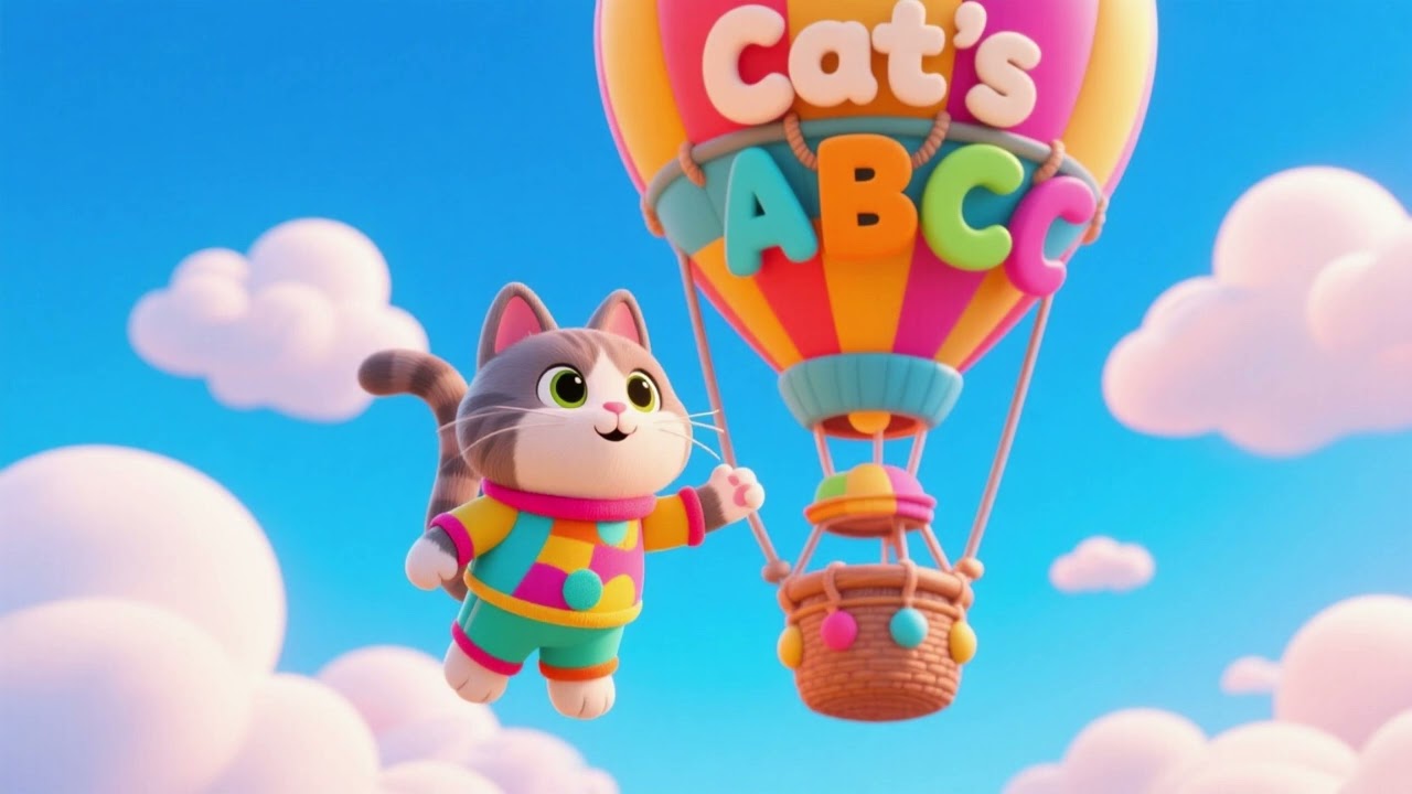 Cat’s ABC Hot Air Balloon – Nursery Rhymes & Kids Songs | Description