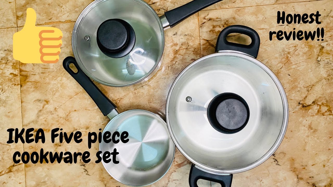 ANNONS 5-piece cookware set, glass/stainless steel - IKEA