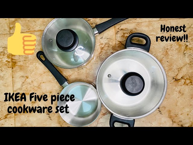 ANNONS 5-piece cookware set, glass/stainless steel - IKEA