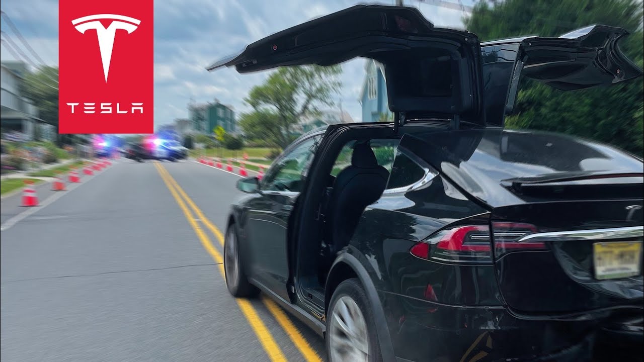 CRASHING A TESLA AT A POLICE ROADBLOCK