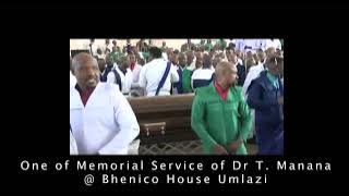 ONE OF MEMORIAL SERVICE KA DR THULANI MANANA @ UMLAZI BHENICO HOUSE Part 1