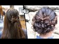 アイロンなし！リボンがポイントの三つ編みで作る大人可愛いまとめ髪ヘアアレンジ！HOW TO: SIMPLE UPDO  |  Quick and easy hair tutorial| Upd