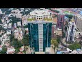 A short aerial of kingfisher tower in ub city bangalore