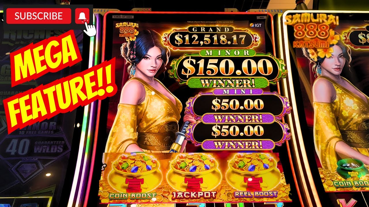 ANOTHER MEGA FEATURE: Viewer's Request Samurai 888 vertical #casino #slots #2023 #2024 #4k