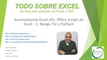 Automatizando Excel (IV): Office Scripts de Excel - 3. Range, For y ForEach