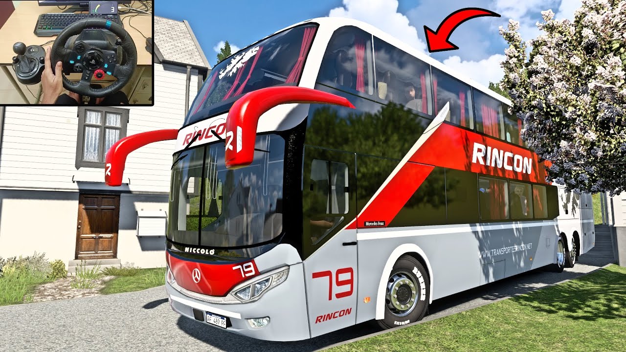 Relax bus driving through beautiful Towns of Trondheim, Norway | Bus Simulator | Logitech G29 Setup