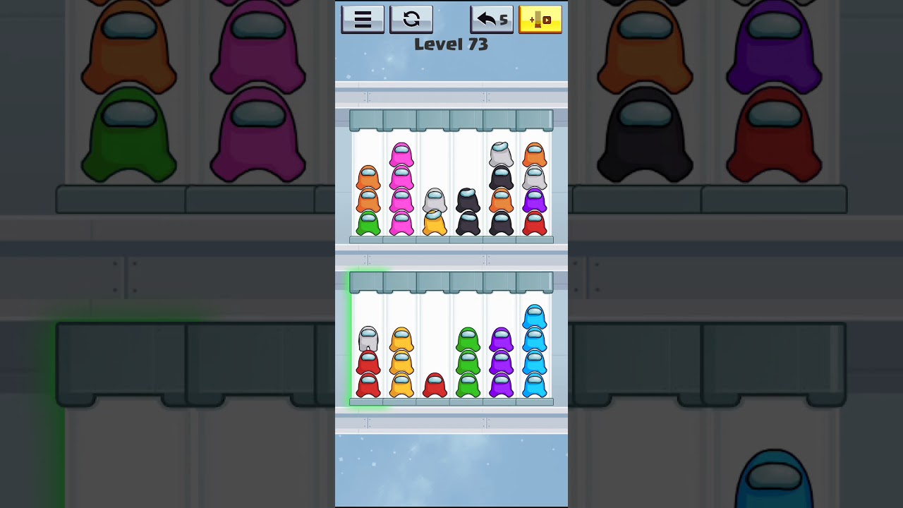 Impostor Sort Puzzle 2: Sort It 2D - 73 Level Walkthrough  |  БЫСТРОЕ ПРОХОЖДЕНИЕ