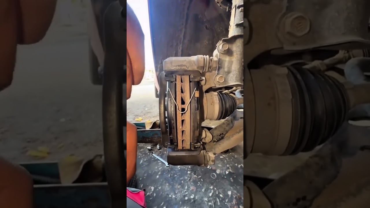 How To Install Front Brake Pads With Anti-Rattle Clip Correctly - Brake Pad Fitting Trick! #shorts