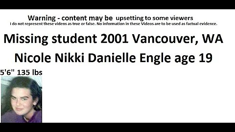 Missing student Nicole Nikki Danielle Engle age 19...