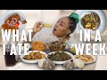 *eat healthy* JOLLOF, EFO RIRO, OKRA SOUP &amp; PEPPERSOUP | AFRICAN MUKBANG | NIGERIAN FOOD in a week