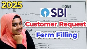 How to fill sbi customer request form | Customer request form sbi