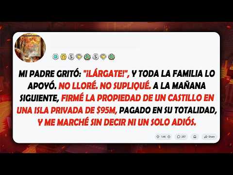 Mi padre gritó: "¡Lárgate!", toda la familia lo apoyó. No lloré. No supliqué. A la mañana siguiente…