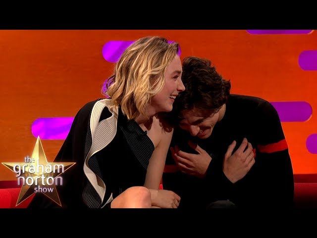 Timothée Chalamet Can’t Handle Saoirse Ronan’s Shrek Impression | The Graham Norton Show class=