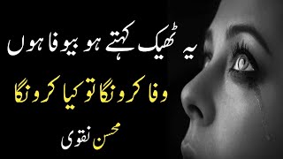 Mohsin Naqvi Sad Poetry In Urdu | Mohsin Naqvi WhatsApp Status In Urdu