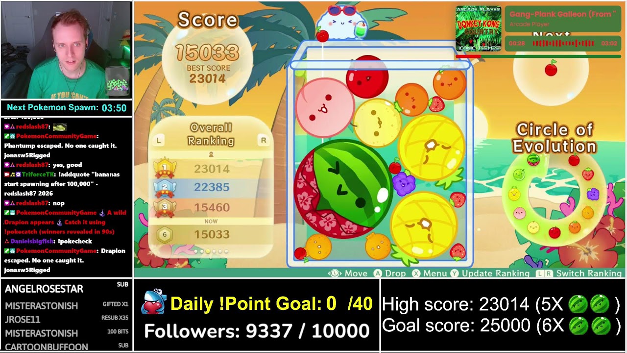 アメリカ人スイカ] Suika Game High Score attempts to beat 23014