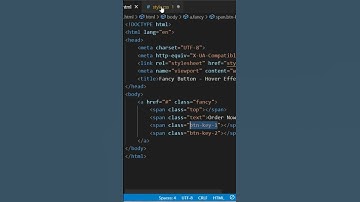 Creating Fancy Button With Hover Effects Using HTML & CSS #html #css #shorts #tips