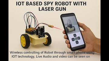 HVS-1691. IOT based spy robot with LASER gun #Esp32cam #Laser Gun #Live-Streaming #WEB controlling.