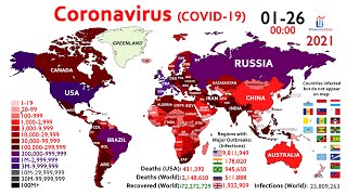 100 Million Coronavirus Cases Worldwide (Map Timelapse since January 2020)