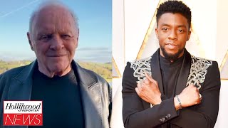 Best Actor Winner Anthony Hopkins Pays Tribute to Chadwick Boseman I THR News