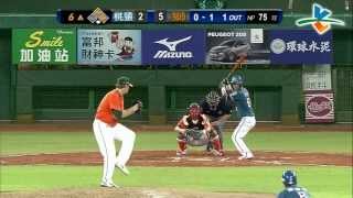 20130607 CPBL 猿 V.S 獅 6下 余德龍2壘安打幫助球隊再添1分