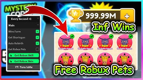 [OP] Roblox Naruto But Every Second +1 Chakra Script - Inf Wins | Free Robux Pets